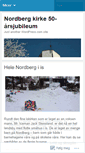 Mobile Screenshot of nordbergkirkejubileum.wordpress.com