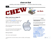 Tablet Screenshot of chewonthatca.wordpress.com