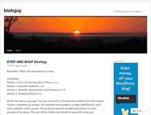 Tablet Screenshot of biolojoy.wordpress.com
