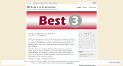 Desktop Screenshot of mybest3ofeverything.wordpress.com