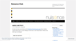 Desktop Screenshot of nuisanceclub.wordpress.com