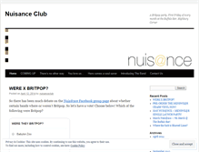 Tablet Screenshot of nuisanceclub.wordpress.com