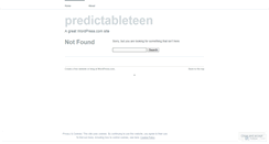 Desktop Screenshot of predictableteen.wordpress.com