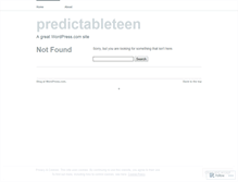 Tablet Screenshot of predictableteen.wordpress.com