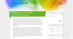 Desktop Screenshot of karlonazarian.wordpress.com