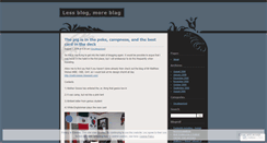 Desktop Screenshot of lessblogmoreblag.wordpress.com