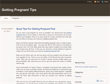 Tablet Screenshot of gettingpregnantips.wordpress.com