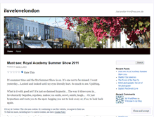 Tablet Screenshot of ilovelovelondon.wordpress.com