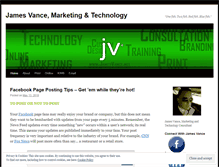 Tablet Screenshot of jamesvance.wordpress.com