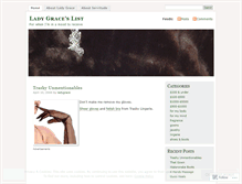 Tablet Screenshot of ladygrace.wordpress.com