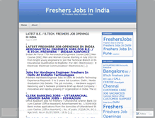 Tablet Screenshot of freshersjobsworld.wordpress.com