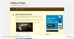 Desktop Screenshot of fallacyfinder.wordpress.com