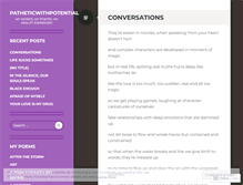 Tablet Screenshot of patheticwithpotential.wordpress.com
