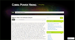 Desktop Screenshot of cobrapowerhiking.wordpress.com