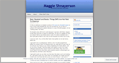 Desktop Screenshot of maggieshnayerson.wordpress.com