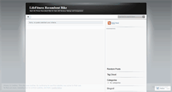 Desktop Screenshot of lifefitnessrecumbentbike.wordpress.com