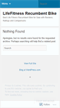 Mobile Screenshot of lifefitnessrecumbentbike.wordpress.com