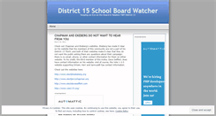 Desktop Screenshot of district15schoolboard.wordpress.com