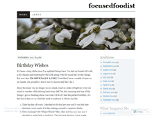 Tablet Screenshot of focusedfoodist.wordpress.com