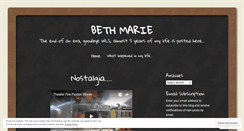 Desktop Screenshot of bethmariesmainblog.wordpress.com