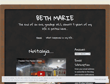 Tablet Screenshot of bethmariesmainblog.wordpress.com