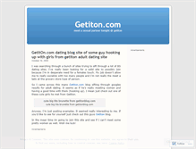 Tablet Screenshot of getitondating.wordpress.com