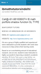 Mobile Screenshot of ibmathstutorsindelhi.wordpress.com