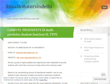 Tablet Screenshot of ibmathstutorsindelhi.wordpress.com