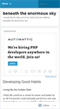Mobile Screenshot of beneaththeenormoussky.wordpress.com