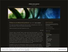 Tablet Screenshot of claimyourpower.wordpress.com