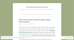 Desktop Screenshot of obatalamibebasdarahkental.wordpress.com