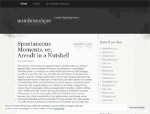 Tablet Screenshot of numbmusique.wordpress.com