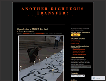 Tablet Screenshot of anotherrighteoustransfer.wordpress.com