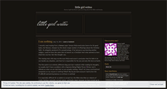 Desktop Screenshot of littlegirlwrites.wordpress.com