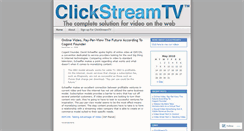 Desktop Screenshot of clickstreamtv.wordpress.com