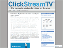 Tablet Screenshot of clickstreamtv.wordpress.com