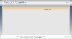Desktop Screenshot of powersandprincipalities.wordpress.com