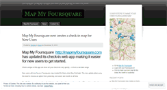 Desktop Screenshot of mapmyfoursquare.wordpress.com