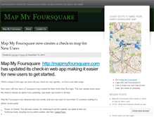 Tablet Screenshot of mapmyfoursquare.wordpress.com