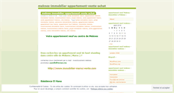 Desktop Screenshot of meknesimmobilier.wordpress.com