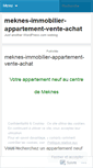 Mobile Screenshot of meknesimmobilier.wordpress.com