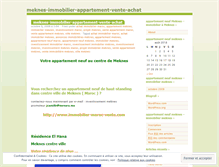 Tablet Screenshot of meknesimmobilier.wordpress.com