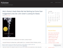 Tablet Screenshot of fictionandfriction.wordpress.com