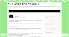 Desktop Screenshot of hopefortrauma.wordpress.com