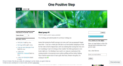 Desktop Screenshot of onepositivestep.wordpress.com