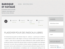 Tablet Screenshot of baroqueetfatigue.wordpress.com