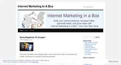 Desktop Screenshot of internetmarketinginabox.wordpress.com