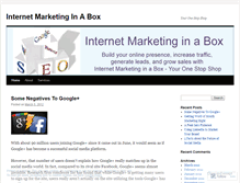 Tablet Screenshot of internetmarketinginabox.wordpress.com