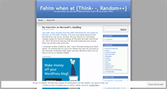 Desktop Screenshot of mianfahim.wordpress.com