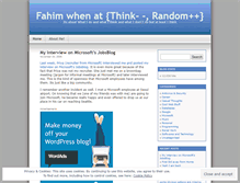 Tablet Screenshot of mianfahim.wordpress.com